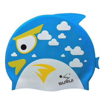 Child cartoon fish silicone swim cap